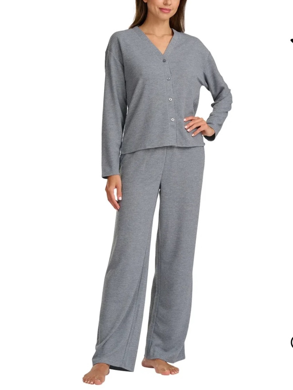Splendid Cardigan Style PJ Set Grey Size XL